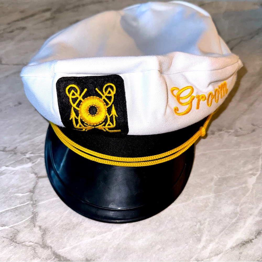 Groom Captain Hat Costume Bachelor Party Engagement Wedding Boat Cruise